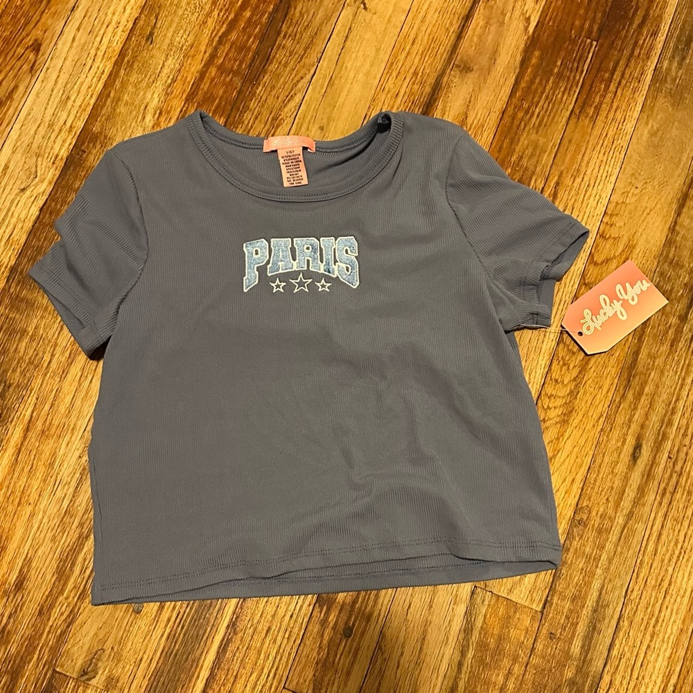 Blue Paris Tee with Stars